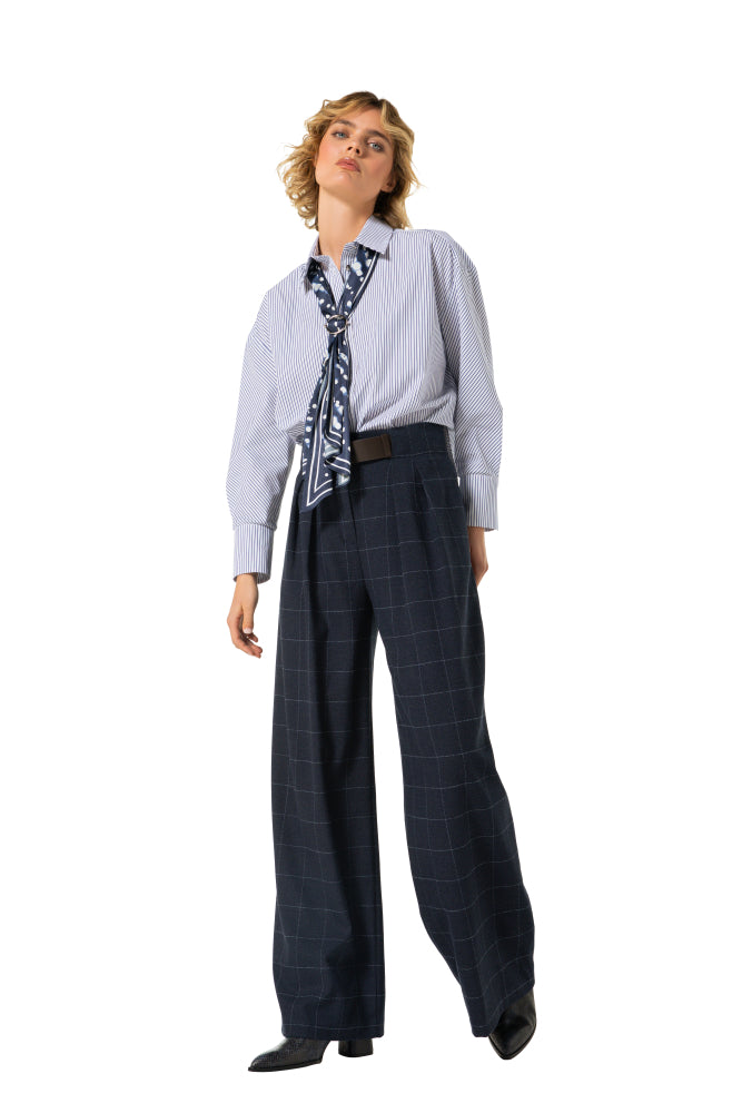 Blouse in katoen met stropdas - Multi Color