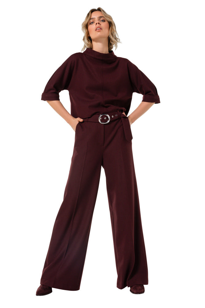Rechtvallende top - Burgundy