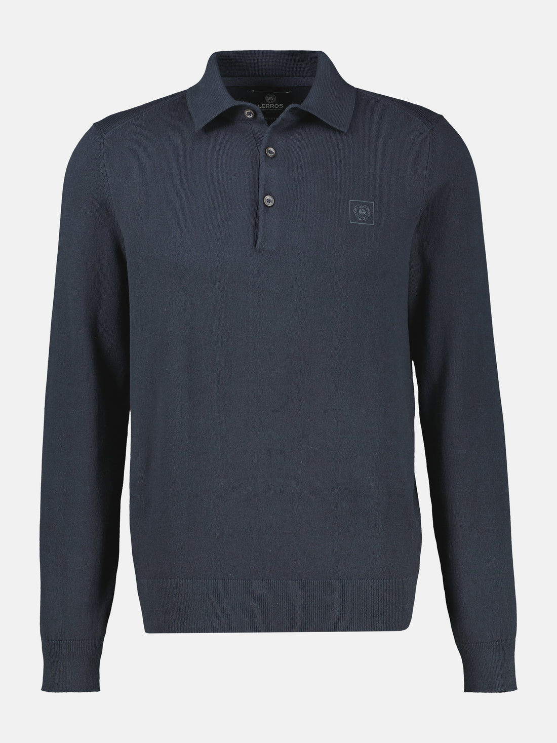 LERROS gebreide polo met lange mouwen in Classic Navy - productdetail 1
