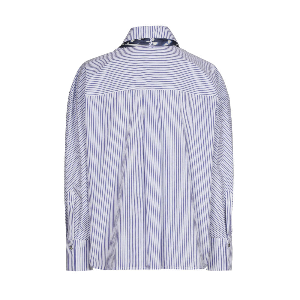 Blouse in katoen met stropdas - Multi Color