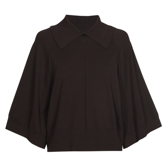 Korte pull met kimonomouw - Coffee