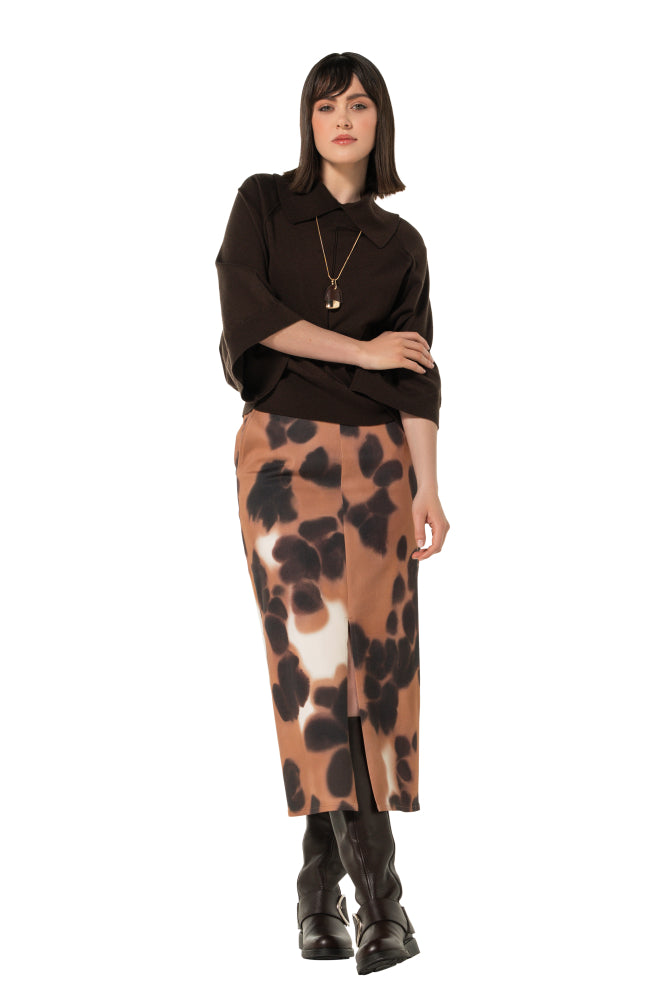 Korte pull met kimonomouw - Coffee