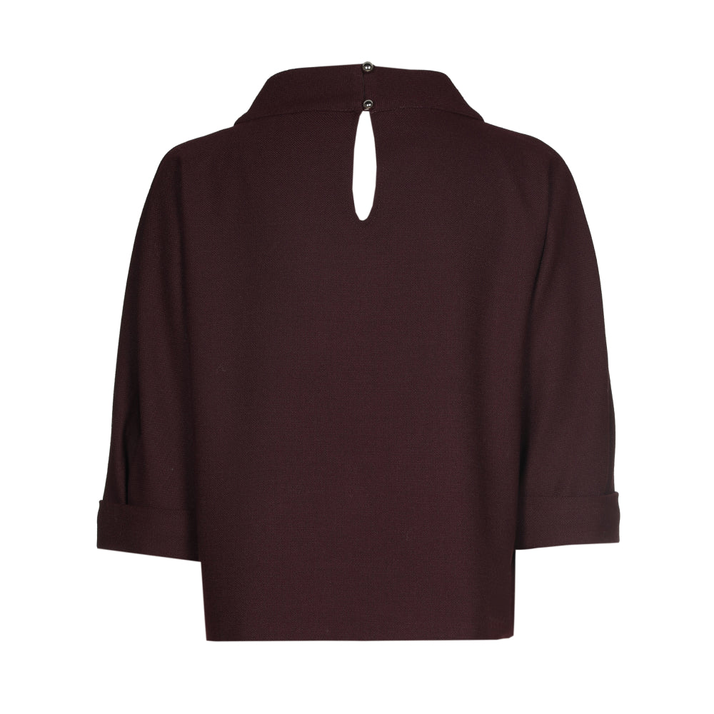 Rechtvallende top - Burgundy