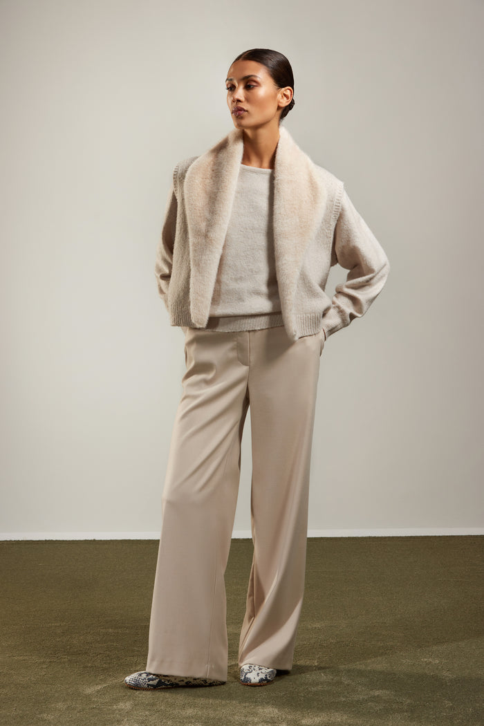 ATMOS SENZE damesset met pull en gilet - Beige