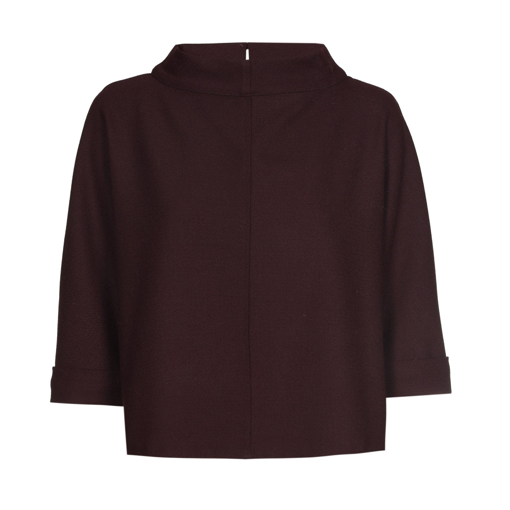 Rechtvallende top - Burgundy