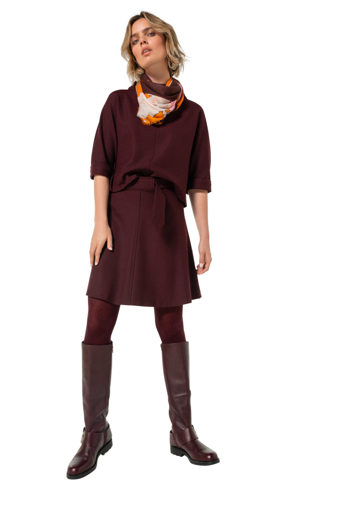 Rechtvallende top - Burgundy