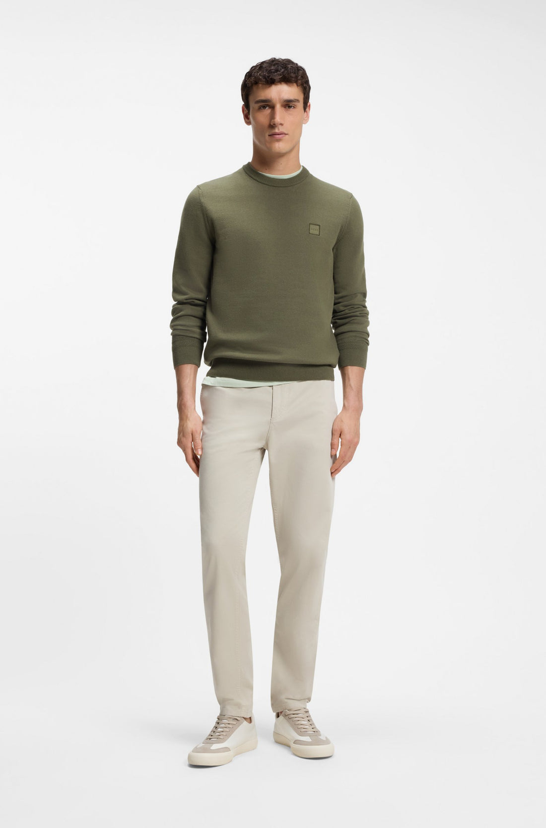 HUGO BOSS Kanovano herenpull Bright Green - volledige look
