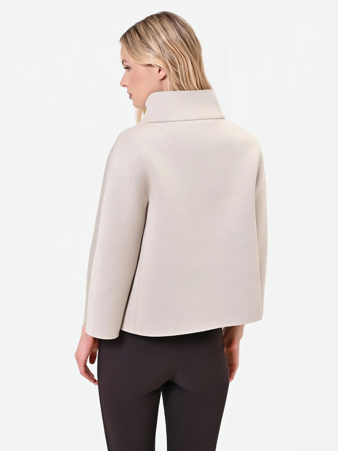 Rinascimento jasje met opstaande kraag beige - achterzijde